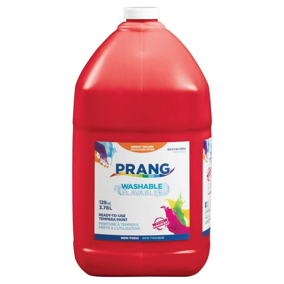 Prang Ready-to-Use Washable Tempera Paint, Gallon, Red
