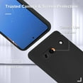 thumbnail image 4 of KOMI for Google Pixel 7a Case, Silicone Phone Case with 2 Screen Protector, Soft Anti-Scratch Microfiber Lining, Full Body Shockproof Slim Cover Support Wireless Charging, Black, 4 of 5