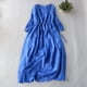 thumbnail image 2 of Vestido entallado de manga 5/4 y cuello redondo para mujer - Elegante vestido informal de poliéster para el día a día o para fiestas, con tejido elástico, 2 of 4
