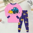 thumbnail image 2 of NOLDARES Toddler Boys Girls Pajama Set 2-Piece Long Sleeve Tee and Pants Kids Fall Clothes Sleepwear Pj Set 6-12 Months 12-24 Months 2t 3t 4t 5t 6t 7t 8t 9t Children,Hot Pink,4-5 Y, 2 of 5