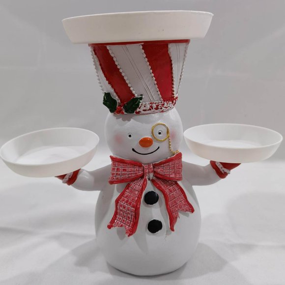 AYktou Christmas Decorations,Christmas Ornaments,Christmas Decor,Christmas Gifts New Christmas Decoration Christmas Snowman Tray Snack Rack Resin Decoration Decoration Snowman Decorations