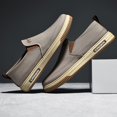 thumbnail image 5 of CANEMON Men's Canvas Slip-On Loafers, LY553, Khaki, US 9.5, 5 of 9