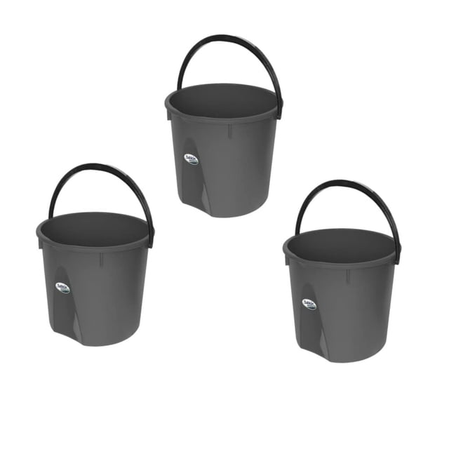 Sablon 3 Pack Cubeta Rígida 13L Color Gris