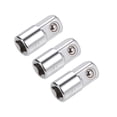 thumbnail image 1 of Unique Bargains 3 Pcs 1/4" Drive (F) x 3/8" (M) Adaptador de enchufe para llaves de trinquete, hembra a macho, Cr-V, 1 of 4