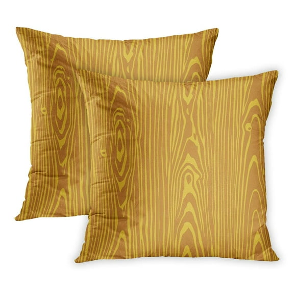 BOSDECO Brown Grain Wood Red Floor Timber Wooden Paneling Abstract PillowCase Pillow Cover 20x20 inch Set of 2