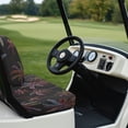 thumbnail image 6 of Pzuqiu Colorful Sketch Palm Tree Golf Cart Seat Cover Set - Breathable, Stretch-Fit 2-Piece Protector for 2-Seater Carts | All-Weather, 6 of 10