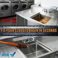 thumbnail image 2 of FlexiSnake 18 in Orange Manual Hair Clog Remover Drain Snake Flexible, 360° Rotation 10 Pack, 2 of 7