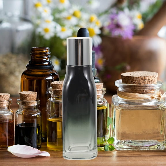 MERRYHAPY 2-Pack Compact Glass Makeup Bottles Travel Cosmetic Containers Leak Proof Refillable