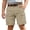 Khaki, variant on Kids Boys Solid Color Cargo Shorts Knee Length Multiple Pockets Casual Style Stylish Bottoms for Summer Outdoor Activities Army Green 5 Years-6 Years