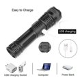 thumbnail image 3 of Led Tactical Flashlight With Rechargeable Battery Zoomablesuper Bright 90000lm, 3 of 5