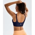 thumbnail image 3 of RUNNING GIRL Women’s Medium Support Sports Bra Square Neck Padded Workout Bra with Removable Pads Wide Strap Yoga Bra, 3 of 5