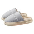 thumbnail image 5 of Vedolay Men Slippers 2023 Winter Warm Slipper Indoor Outdoor Slippers Grey,43, 5 of 5
