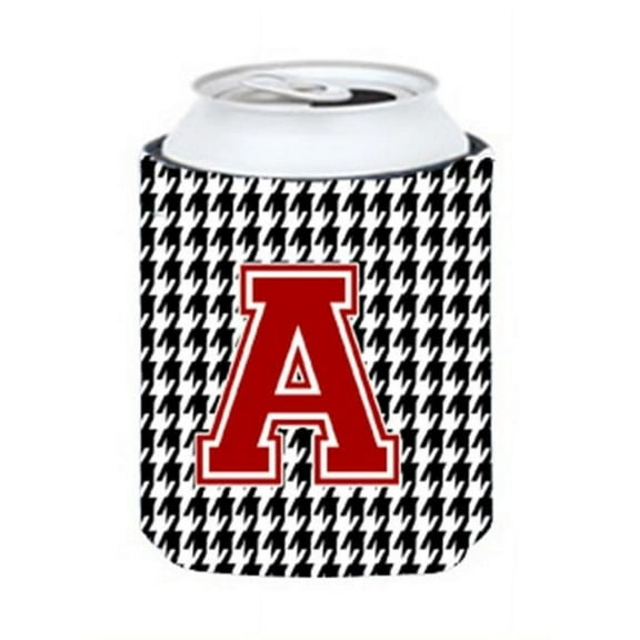 Letter A Monogram - Houndstooth Can Or Bottle  Hugger