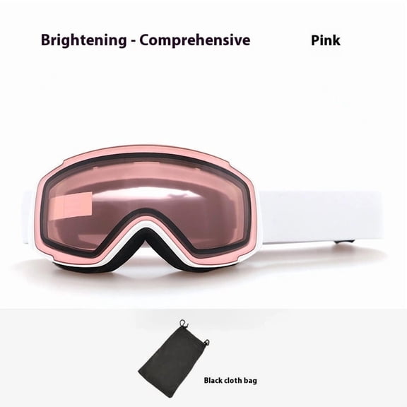 Kids Ski Goggles, Polarized Snowboard Goggles for Boys & Girls, Anti Fog UV Protection(Bright white powder)