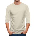 thumbnail image 6 of Gaukiv Men's Three Quarter Sleeve Shirts Raglan Crew Neck Shirts Solid Color Baseball Tops Complexion M, 6 of 7