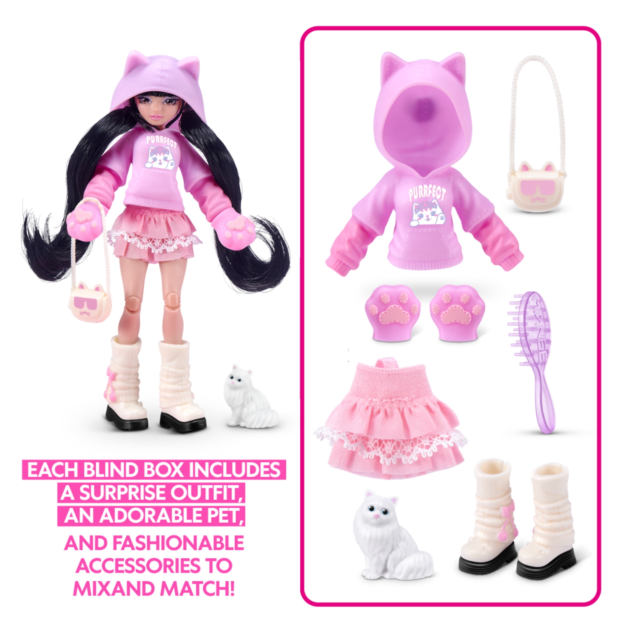 MINNEE Fashion Doll Blind Box by STARBOX - Collectible 4 inch Surprise Doll with Mystery Accessories Ages 3+