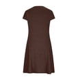 thumbnail image 5 of Nuoqisi Summer Cocktail Dresses for Women 2026 Spring Elegant A-Line Short Dress Boat Neck Casual Short Sleeve Mini Dress, 5 of 9