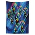 thumbnail image 3 of Ambesonne Party Tablecloth Rectangular Table Cover, Colorful Disco Club, 52"x70", Multicolor, 3 of 4