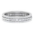 thumbnail image 4 of Silvago Jewel Baguette Cut Excellent 2.6 Ct Diamond Anniversary Band For Women's - 14K White Gold Plated Ring for Gift - Anniversary Gift - Women's Diamond Eternity Band Rings - Diamond Band For Wife, 4 of 7