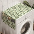thumbnail image 1 of Geometric Washing Machine Organizer, Hexagon Pattern Design Abstract Geometric Forms on White, Anti-slip Fabric Top Cover for Washer and Dryer, Pale Orange Olive Green, by Ambesonne, 1 of 1