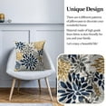 thumbnail image 5 of Throw Pillow Covers Home Decor Set of 4 Pillow Cases Decorative 16 x 16 Inches Outdoor Cushion Couch Sofa Pillowcases Spring Floral Blue Yellow Navy, 5 of 6