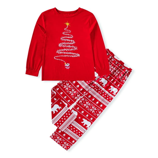 GRNSHTS Holiday Matching Family Christmas Pajamas, Long