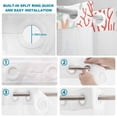 thumbnail image 4 of No Hook Shower Curtain, Red Orange Grey Coral Coastal Shower Curtains for Bathroom with See Through Top Window, Summer Beach Seaside Nautical Waterproof & Washable Bath Curtain Stand Up Stall 36"x72", 4 of 9