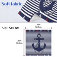 thumbnail image 2 of Iauyy Satin Napkins Set of 1- Navy-anchor Stripes DIY Printing Decoration Cloth Napkin- Easy Care for Home/Party, 2 of 8