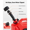 thumbnail image 3 of KFFKFF 1.3 Gallon Fuel Container with Spout and Lockable Bracket, 15 L/min Flow Rate, Secure and Leak-Resistant Design, Portable Flat Fluid Storage for Cars, Motorcycles, ATVs, and UTVs, Red, 3 of 9