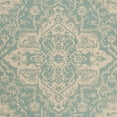 thumbnail image 4 of Safavieh Beach House Mai Traditional Outdoor Area Rug, Aqua/Cream, 6'7" x 6'7" Square, 4 of 5