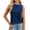 Dark Blue, variant on Round Neck Denim Vest for Women, Sleeveless Button Front Jean Tank Top - Casual Summer Vintage Washed Straight Fit Shirt Dark Blue L