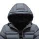 thumbnail image 4 of Ceisia Men's Thickened Solid Color Detachable Cap Gift Zipper Cardigan Hooded Zipper Pocket Winter Warm Jacket Coat Long Sleeve Parkas Features:, 4 of 5