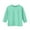 Mint Green, variant on BLVB Girls 3/4 Sleeve Shirts Casual Crewneck Blouses for Girls Solid Color Loose Tunic Tops Fall Ribbed Knit Tops Kids