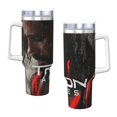thumbnail image 3 of Tron：Ares Movie 40 OZ Ice Bully Cup with Handle Straw, Double Wall Stainless Steel Tumbler Travel Coffee Cup with Lid, Insulation and Cooling Cup for Birthday Present, 3 of 8