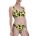 thumbnail image 4 of High Waisted Bikini Sets For Women, Abstract Cute Cat Black Swimsuits Tummy Control, Two Pieces Bathing Suit, 4 of 8