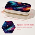 thumbnail image 5 of Galactic Planet Portable Velvet Organizer Box with Removable Compartment - Earring Holder, Necklace Holder, and Travel Organizer - Gift, 5 of 7