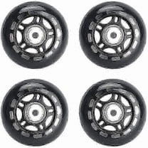 4 Pack Inline Skate Wheels Indoor/Outdoor Replacement Wheel with Bearings 70mm,Black