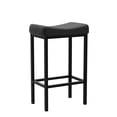 thumbnail image 4 of Taburetes de bar HOOBRO BB10BY01, juego de 2 sillas de bar con forma de sillín, color negro, 4 of 9