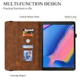 thumbnail image 3 of Dteck Protective Case for Galaxy Tab A 8.0 inch Case 2019 Release Model T290 T295 T297, Slim Fit PU Leather Built-in Multi-Angle Stand Wallet Folio Cover with Card Holder,Brown, 3 of 6