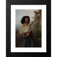 thumbnail image 2 of Kārlis Teodors Hūns 18x24 Black Modern Framed Museum Art Print Titled - Young Gipsy Woman (1870), 2 of 5