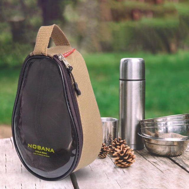 Práctico recipiente para acampar Bolsa de almacenamiento Contenedor Bolsa de transporte Vajilla Bolsa Oxford pequeño Sharpla tazón de fuente