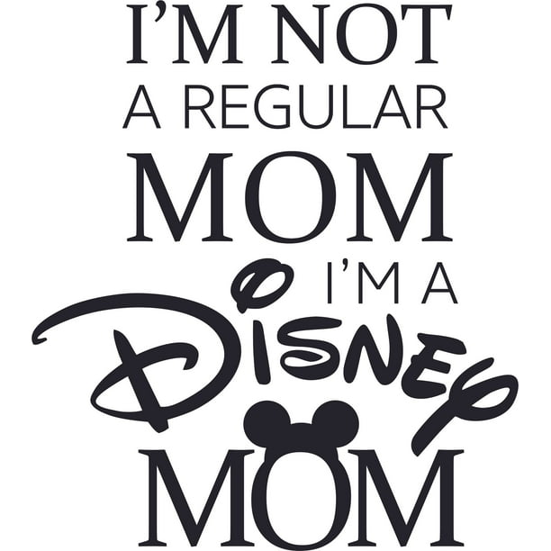 Disney Mom Silhouette Logo Cartoon Design Customized Name Wall Decal Custom Vinyl Wall Art Personalized Name
