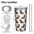 thumbnail image 4 of Cute Dachshund 10oz Tumblers Stainless Steel Tumbler with Lid and Straw,Vacuum Insulated Double Wall Travel Tumbler Cups with Cleaning Brush for Coffee, Tea, 4 of 4