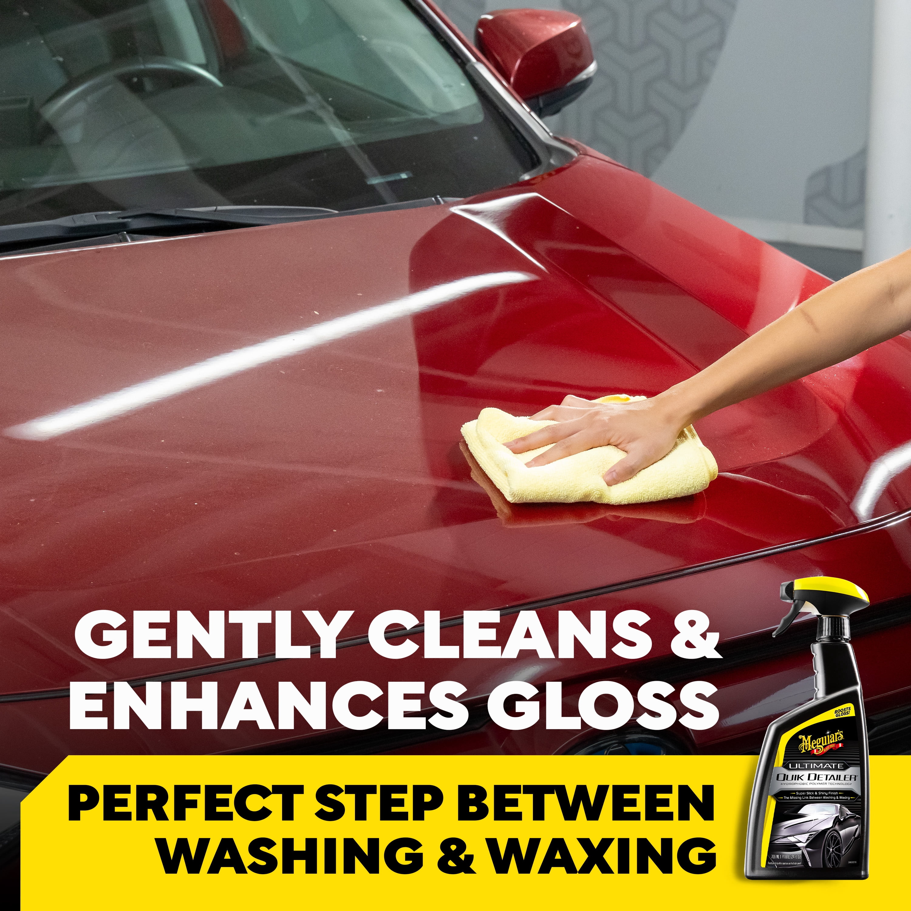 Meguiar's Ultimate Quik Detailer - Light Paint Cleaning and Enhanced Gloss Between Washes, 24 Oz