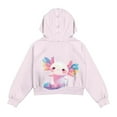 thumbnail image 5 of Xoenoiee Cute Axolotl Print Girls Zip Up Hoodie Oversized Sweatshirt Cute Trendy Zipper Pullover Tops Teen Girl Casual Mock Neck Fall Winter Sweater, 7-8 Years, 5 of 7