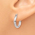thumbnail image 3 of 14k White Gold Polished Hoop Earring 14k White Gold Earrings, 3 of 4