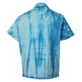 thumbnail image 5 of HAPPY BAY Men's Summer Button-Down Collar Shirts Holiday Tops Short Sleeve Hawaii Aloha Shirt Cruise Funky Shirts For Mens M Light Tie Dye, Blue, 5 of 6