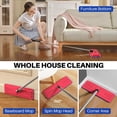 thumbnail image 2 of JOYMOOP Mop and Bucket Set for Home, Hands-Free Self-Cleaning System, with 3 Reusable Microfiber Mop Pads, Suitable for Floor Cleaning and Wall Cleaner - Black+Red+Slate Blue, 2 of 9