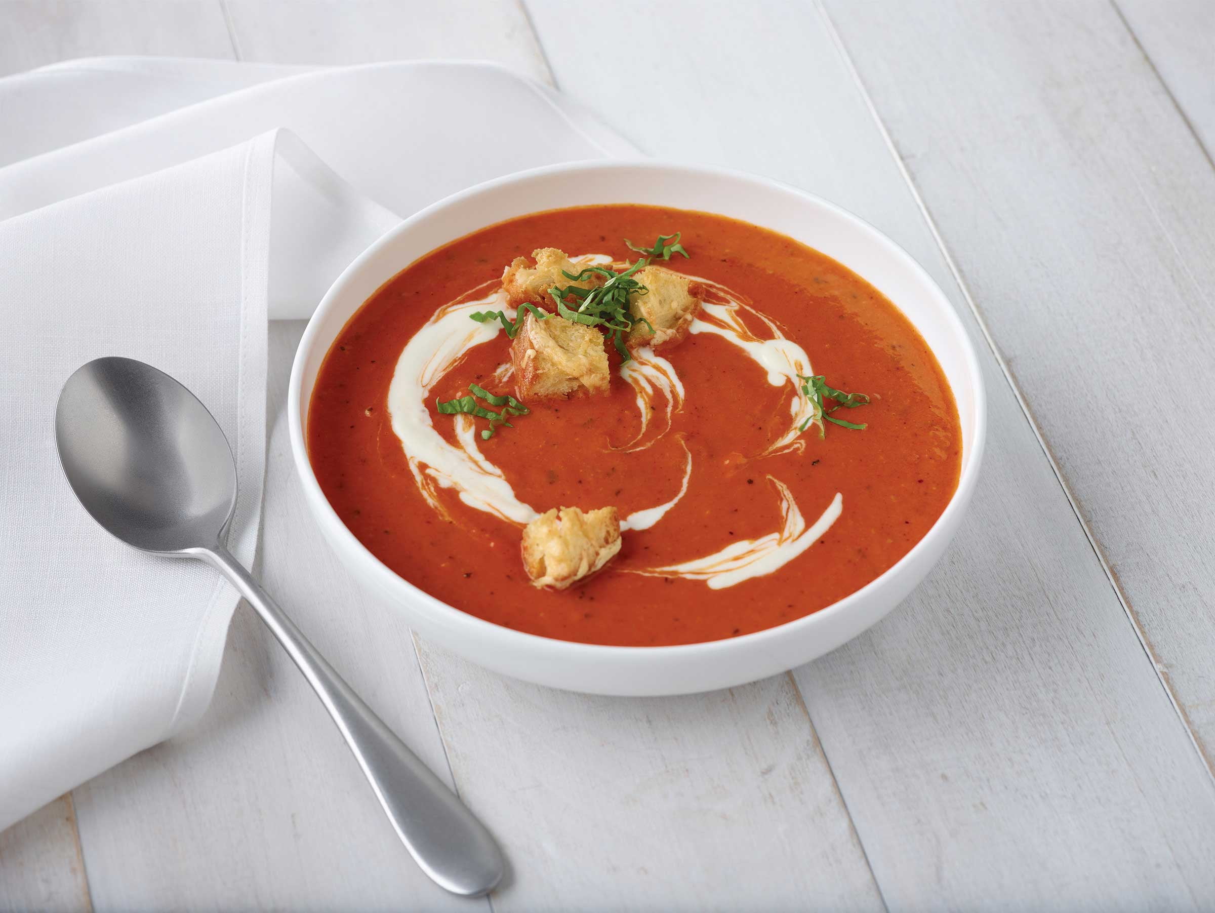 Stockpot Frozen RTS Roasted Red Bell Pepper and Smoked Gouda Bisque - 4 lb. pouch, 4 per case