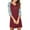 Wine Red, variant on Women's Nightgown Cotton Stitching Color 3/4 Sleeve Sleepwear Pajamas Nightshirt